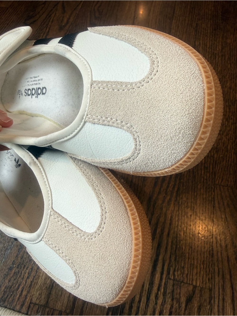 adidas Women’s Smaba White Mary Jane Sneakers - Picture 6 of 7